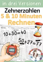 Vorschau - Arbeitsblätter - 5 & 10 Minuten Rechnen - 2. Klasse ZR 100 - Zehnerzahlen - Deckblatt