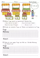 Vorschau - Arbeitsblätter - Sachrechnen - Marktplatz Klasse 1 & 2 (3 fach differenziert) - Seite 1