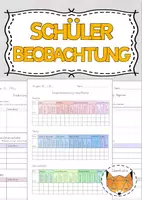 Vorschau - Anderer Materialtyp - Schülerbeobachtung - Deckblatt