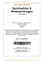 Vorschau - Unterrichtsreihen - Sprichwörter & Redewendungen / Bearb. Word - Seite 1