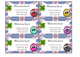 Vorschau - Bildkarten - Welcome Back - Schuljahresbeginn Begrüßungsgeschenk - Seite 1