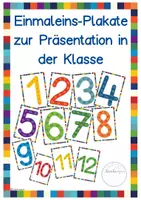 Vorschau - Poster - Einmaleins-Plakate zur Präsentation in der Klasse - Deckblatt