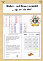 Vorschau - Spiele - Rechen- und Bewegungsspiel Jagd auf die 100 - Deckblatt