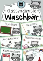Vorschau - Präsentationen/Tafelbilder - Waschbär | Dienste für das Klassenzimmer | Tafelmaterial - Deckblatt