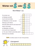 Vorschau - Arbeitsblätter - Worträtsel zu Konsonanten und Konsonantenverbindungen: z/tz, k/ck, sch/st/sp, f/pf/v, s/ss - Seite 2