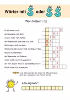 Vorschau - Arbeitsblätter - Worträtsel zu Konsonanten und Konsonantenverbindungen: z/tz, k/ck, sch/st/sp, f/pf/v, s/ss - Seite 3