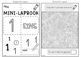 Vorschau - Unterrichtsreihen - Mini-Lapbook | Ziffer 1 | Zifferneinführung - Seite 2