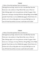 Vorschau - Arbeitsblätter - Fehlertext Abschreibtext nach den Sommerferien 3. Klasse - Deckblatt