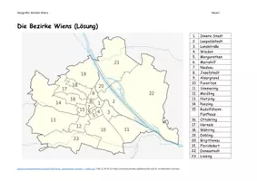 Vorschau - Arbeitsblätter - Wiener Bezirke zuordnen | Geografie Arbeitsblatt mit Lösung | PDF - Seite 2