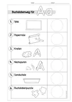 Vorschau - Arbeitsblätter - Laufzettel für den Buchstabenweg (wachsendes Material) - Seite 1