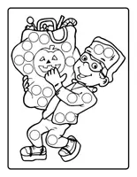 Vorschau - Mal- und Bastelvorlagen - Dot Marker Halloween (auch für Fingerfarben geeignet) - Seite 3