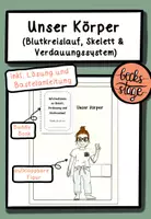 Vorschau - Arbeitsblätter - Unser Körper (Blutkreislauf, Skelett & Verdauungssystem) - Deckblatt