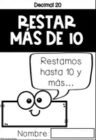 Vista previa - Hojas de trabajo - Restar más de 10 - página 1