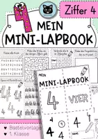 Vorschau - Unterrichtsreihen - Mini-Lapbook | Ziffer 4 | Zifferneinführung - Deckblatt