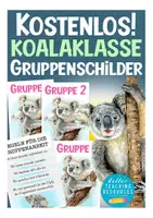 Vorschau - Mal- und Bastelvorlagen - Gruppenschilder Koalaklasse kostenlos - Deckblatt