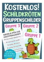 Vorschau - Mal- und Bastelvorlagen - Gruppenschilder Schildkrötenklasse kostenlos - Deckblatt