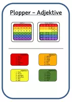 Vorschau - Spiele - Plopper Pop it - Adjektive: Deutsch Freiarbeitsmaterial - Deckblatt