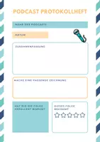 Vorschau - Arbeitsblätter - Podcast Protokollheft - Seite 1