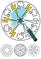 Vorschau - Mal- und Bastelvorlagen - Mandalas zum Thema Wetter - Deckblatt