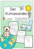 Vorschau - Unterrichtsreihen - Der Klimawandel - Unterrichtseinheit Klasse 3/4 (mit Tablet) - Deckblatt