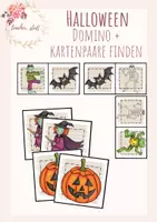 Vorschau - Spiele - Happy Halloween! Domino + Kartenpaare finden - Deckblatt