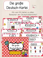 Vorschau - Stationenlernen - NEU: Die große Deutsch Kartei!!! - Deckblatt