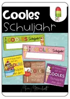 Vorschau - Bildkarten - Willkommensgeschenk / Willkommensgruß zum Schuljahresanfang - Cooles Schuljahr / Schulstart - Deckblatt