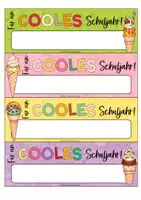 Vorschau - Bildkarten - Willkommensgeschenk / Willkommensgruß zum Schuljahresanfang - Cooles Schuljahr / Schulstart - Seite 2
