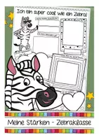 Vorschau - Arbeitsblätter - Meine Stärken - Zebraklasse Sketchnotes - Deckblatt