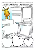 Vorschau - Arbeitsblätter - Meine Stärken Giraffenklasse Kreatives Schreiben - Seite 1