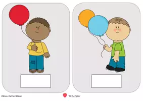 Vorschau - Arbeitsblätter - Differenzierte Mengenkarten ZR5 - FASCHING- Klettaufgabe (TEACCH) - Seite 2