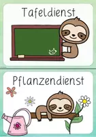Vorschau - Bildkarten - Faultier | Dienste für das Klassenzimmer | Tafelmaterial - Seite 1