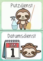 Vorschau - Bildkarten - Faultier | Dienste für das Klassenzimmer | Tafelmaterial - Seite 2