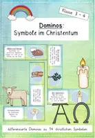 Vorschau - Spiele - Domino: Symbole im Christentum (Religion Grundschule Klasse 3-4) - Deckblatt
