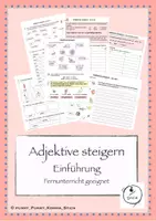 Vorschau - Arbeitsblätter - Adjektive steigern (Einführung) - Fernunterricht geeignet - Deckblatt