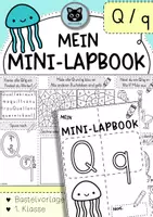 Vorschau - Unterrichtsreihen - Mini-Lapbook | Buchstabe Q/q | Buchstabeneinführung - Deckblatt
