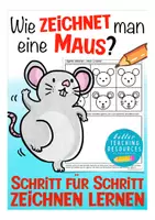 Vorschau - Mal- und Bastelvorlagen - Wie zeichnet man eine MAUS? (Sketchnotes zeichnen lernen) - Deckblatt
