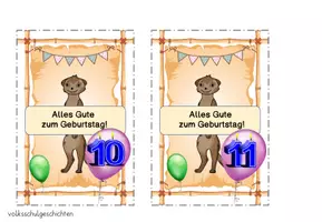 Vorschau - Poster - Geburtstagsaufsteller & -kärtchen Erdmännchen MIT Zahlenkerzen - Seite 3