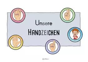 Vorschau - Poster - Melderegeln & Handzeichen - effektives Classroom Management - Seite 1