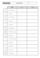 Vorschau - Arbeitsblätter - DaZ Paket KLEIDUNG - Lernwörter, Maldiktat, Rätsel (5-fach diff.), Plural + LÖSUNG - Seite 2
