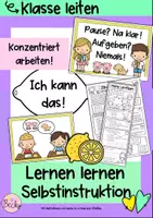 Vorschau - Arbeitsblätter - Lernen lernen (Konzentration, Selbstinstruktion, Lerntipps) - Deckblatt