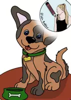 Vorschau - Mal- und Bastelvorlagen - FREEBIE: Ausmalbild Hund - Deckblatt