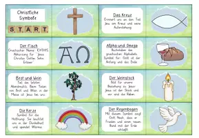 Vorschau - Spiele - Domino: Symbole im Christentum (Religion Grundschule Klasse 3-4) - Seite 2