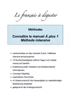 Vorschau - Arbeitsblätter - Lehrbuchrallye À plus 1 Méthode intensive - Deckblatt