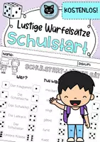 Vorschau - Unterrichtsreihen - KOSTENLOS! Lustige Würfelsätze zum SCHULSTART - Deckblatt