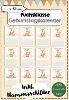 Vorschau - Anderer Materialtyp - Fuchsklasse Geburtstagskalender - Deckblatt