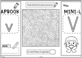 Vorschau - Unterrichtsreihen - Mini-Lapbook | Buchstabe V/v | Buchstabeneinführung - Seite 3