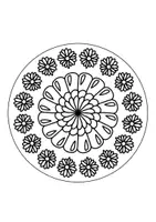 Vorschau - Mal- und Bastelvorlagen - Blumen-Mandalas - Seite 1