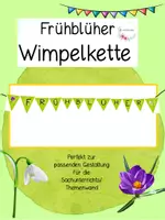 Vorschau - Präsentationen/Tafelbilder - Frühblüher Wimpelkette - Deckblatt