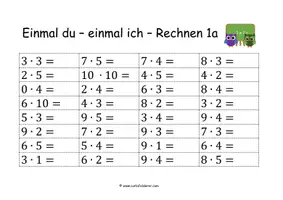 Vorschau - Spiele - Einmal du und einmal ich Rechnen - Seite 1